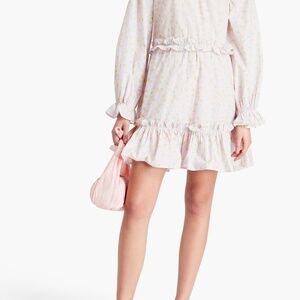 🩵Cottagecore Ruffled Babydoll Dress👗- GANNI - Size 8 - NWT
